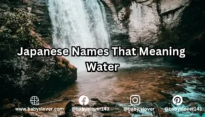 Japanese Names Meaning water