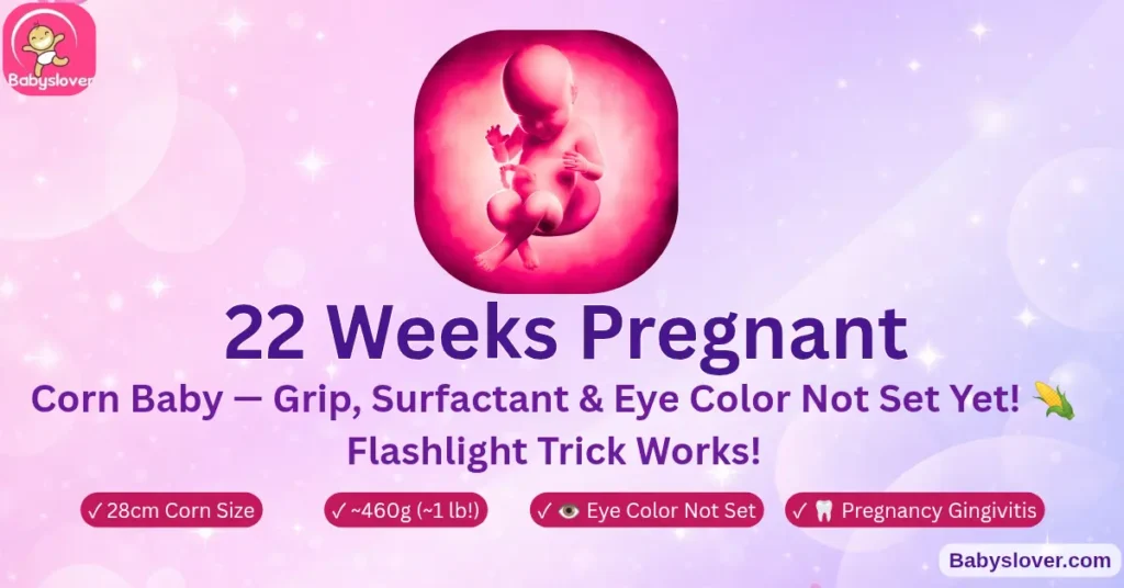 22 weeks pregnant corn baby grip reflex grabs umbilical cord surfactant lung development viability week 24 eye color not set pregnancy gingivitis flashlight reaction