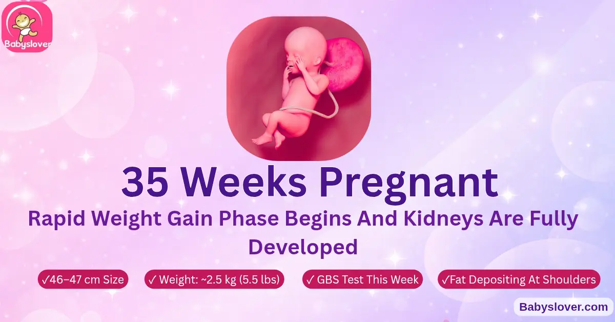 35 weeks pregnant baby size symptoms honeydew melon development