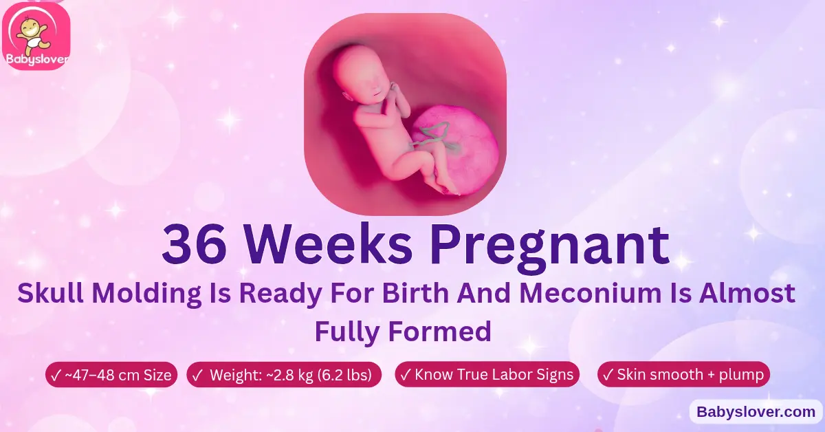 36 weeks pregnant baby size symptoms romaine lettuce development