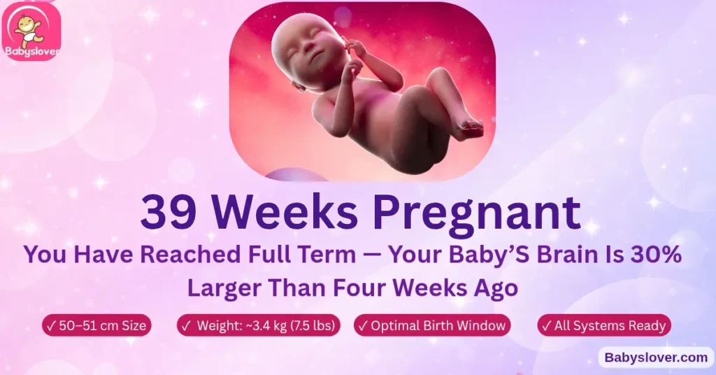 39 weeks pregnant full term baby size mini watermelon development