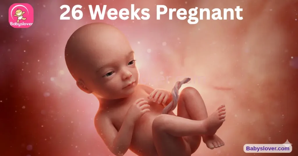 26 weeks pregnant, 26 weeks pregnant symptoms, baby size 26 weeks, melanin production begins 26 weeks, baby skin color starts, eyes open blinking 26 weeks, brain waves EEG 26 weeks fetus, alveoli lungs multiplying, second trimester ending, 26 weeks pregnant belly, sciatica pregnancy, symphysis pubis dysfunction SPD pelvic pain, shortness of breath pregnancy second trimester, 26 weeks pregnant baby development, 26 weeks pregnant movement, immune antibodies placenta transfer, scallion baby size 26 weeks, end of second trimester, 26 week ultrasound, third trimester one week away