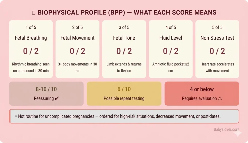 biophysical profile BPP test 33 weeks pregnant high risk pregnancy