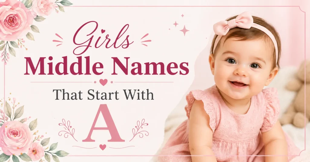 girls middle names that start with A cute unique elegant baby girl name ideas list