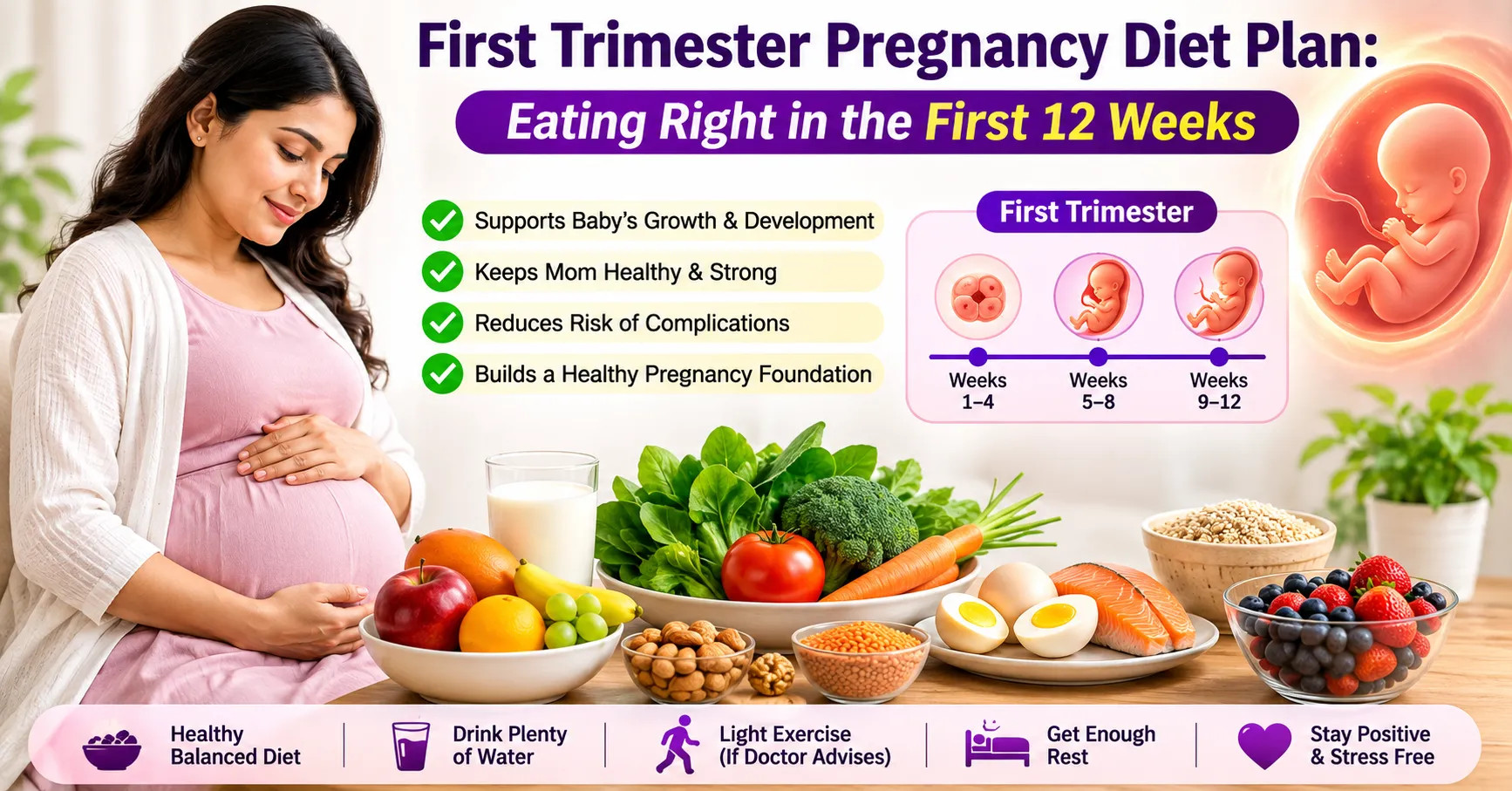First Trimester Pregnancy Diet Plan Eating Right in the First 12 Weeks