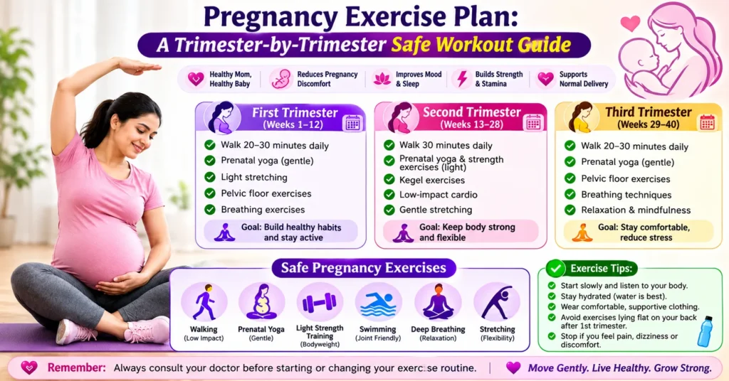 Pregnancy Exercise Plan A Trimester-by-Trimester Safe Workout Guide